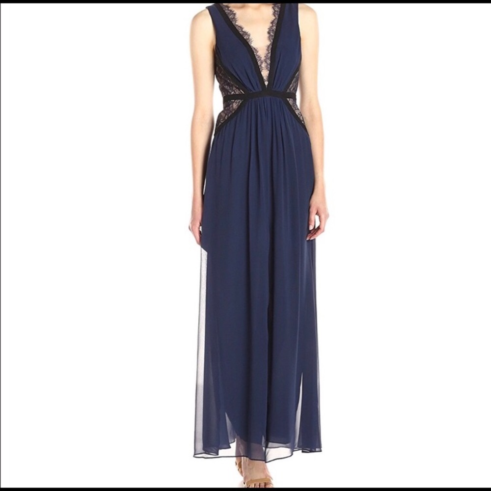 BCBGMAXAZRIA Klarissa Gown with Lace Cut-Outs